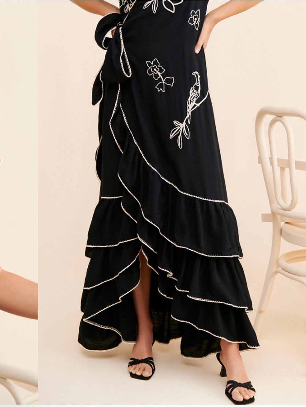 Especia Rowena Embroidered Wrap Dress – Size Small | Retail $395 |